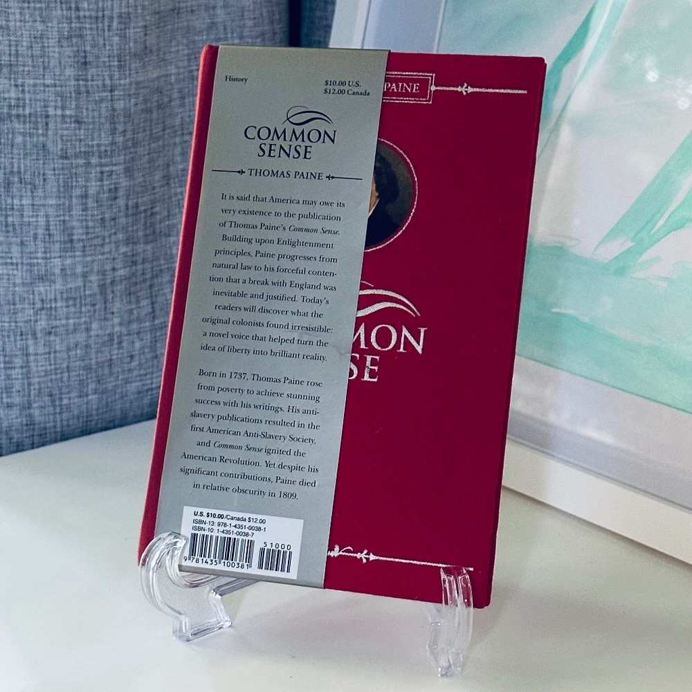 NEW Thomas Paine Common Sense Hardcover Gift Book